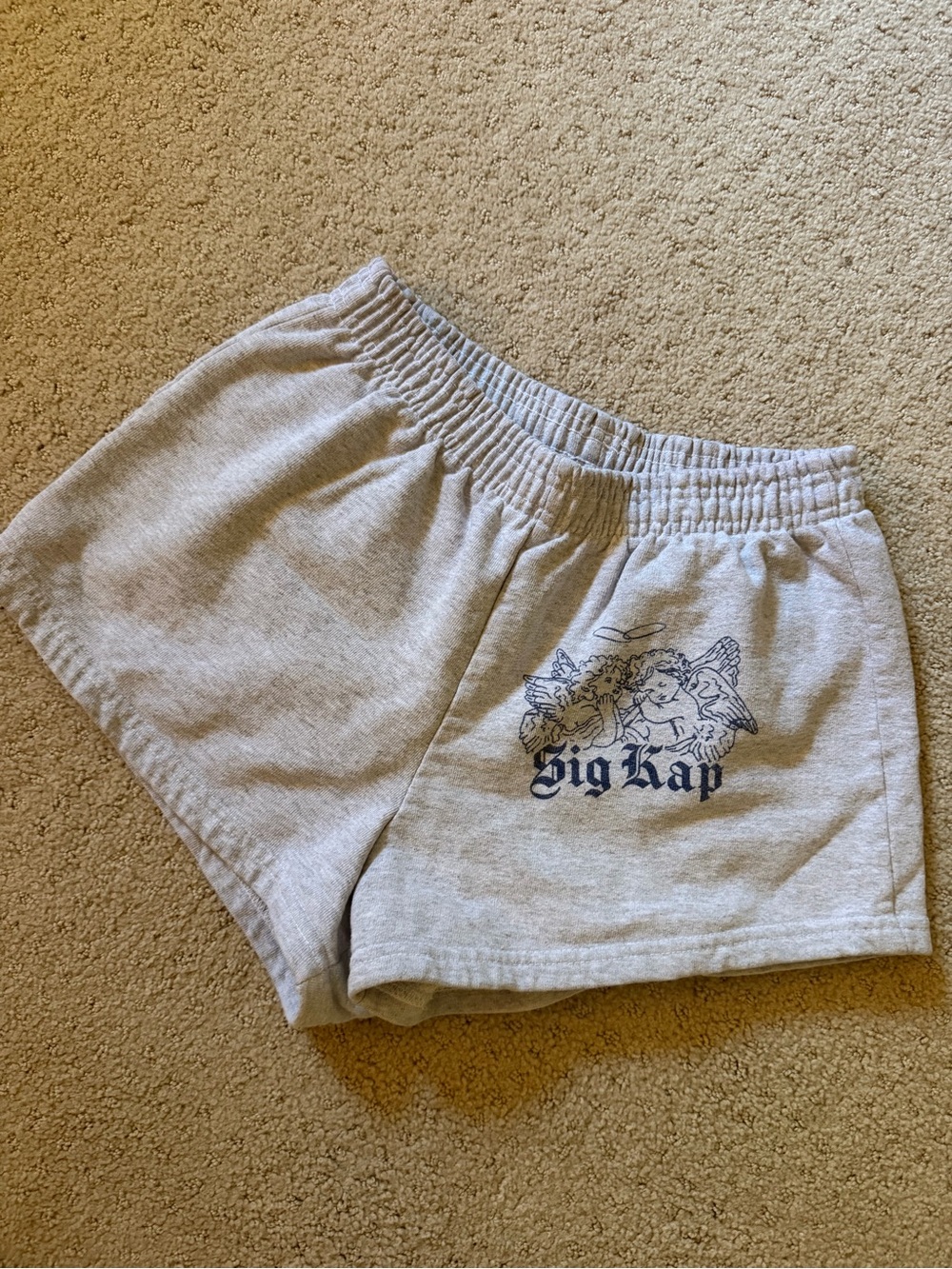 Gray Sigma Kappa Athletic Lounge Shorts with Graphic